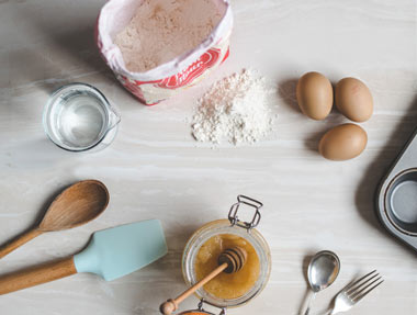 Baking Cake with Dry Ingredients